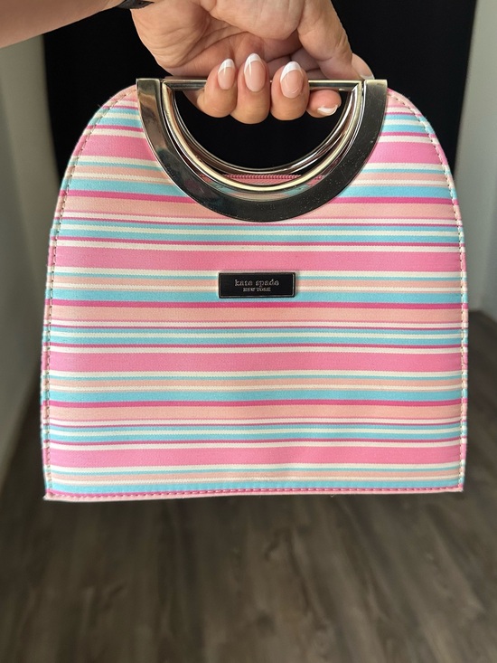 kate spade Handbags - RARE Y2K Kate Spade Striped bag with Metal handles